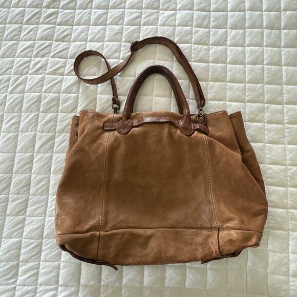 Costanza Rota Satchel Brown Large Tote Double Handle Shoulder Strap Boho Travel - Picture 4 of 16